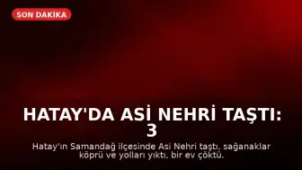 Hatay'da Asi Nehri Taştı: 3 Can Kaybı, Köprü ve Yollar Çöktü
