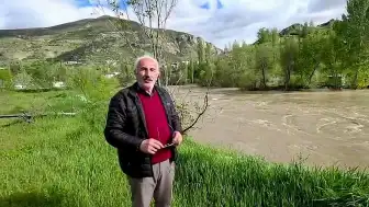 İspir'de Çoruh Vadisi'nde Su Seviyesi Yükseldi, Evler Tahliye Ediliyor