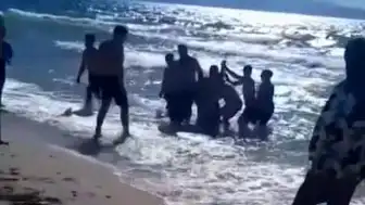 Kuşadası'nda İki Kişi Boğulma Tehlikesi Atlattı