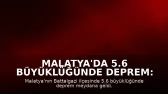 Malatya'da 5.6 Büyüklüğünde Deprem: Eğitime 1 Gün Ara Verildi