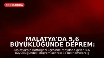 Malatya'da 5,6 Büyüklüğünde Deprem: İlk Belirlemelere Göre Can Kaybı ve Yıkım Yok