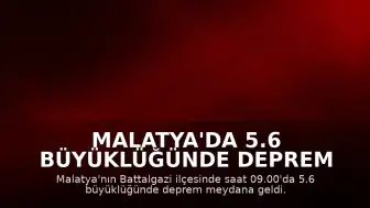 Malatya'da 5.6 Büyüklüğünde Deprem Meydana Geldi