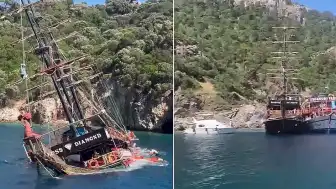 Marmaris'te Tur Teknesi Battı: 148 Kişi Kurtarıldı