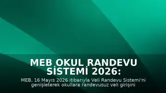 MEB Okul Randevu Sistemi 2026: Okullara Girişler Artık Randevusuz Mümkün Değil
