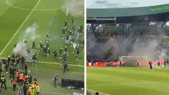 Nantes Taraftarları Sahaya Girdi, Teknik Direktör Darbedildi