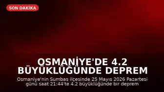 Osmaniye'de 4.2 büyüklüğünde deprem meydana geldi