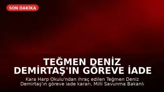 Teğmen Deniz Demirtaş'ın Göreve İade Kararı Durduruldu