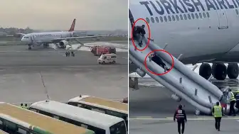 THY uçağında iniş sonrası yangın paniği: Yolcular tahliye edildi