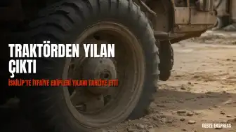 Çorum İskilip'te Traktör Tekerleğine Giren Yılan İtfaiye Tarafından Tahliye Edildi