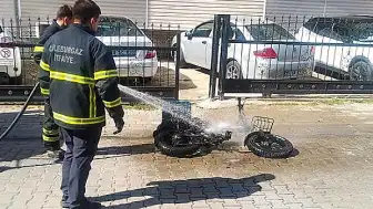 Elektrikli Bisiklet Bataryası Patladı: Sürücü Yaralandı