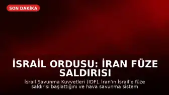 İsrail Ordusu: İran Füze Saldırısı Başlattı
