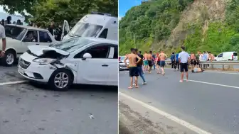 Ereğli-Alaplı kara yolunda otomobilin çarptığı baba ve oğul yaralandı