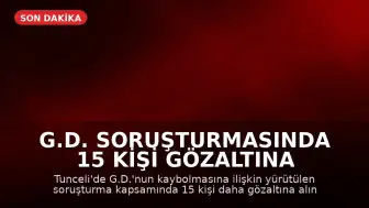 G.D. Soruşturmasında 15 Kişi Gözaltına Alındı, Eski Vali Tuncay Sonel'in Eşi de Listedeydi