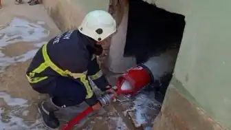 Hatay'ın Kırıkhan İlçesinde Odunluk Yangını