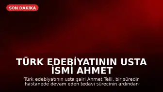 Türk Edebiyatının Usta İsmi Ahmet Telli Hayatını Kaybetti