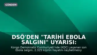 DSÖ'den "Tarihi Ebola Salgını" Uyarısı: Kongo'da 2.325 Kişi Hayatını Kaybetti