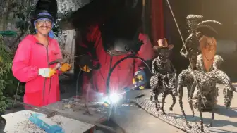Elektrik Ark Kaynağıyla Heykel Yapan Antalyalı Sanatçı Seyhan Erdem'in Sıra Dışı Tekniği