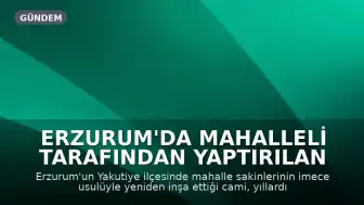 Erzurum'da Mahalleli Tarafından Yaptırılan Cami, Leyleklere Yuva Oldu