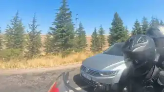 Eskişehir'de Tehlikeli Motosiklet Geçişi Kamerada Kaydedildi