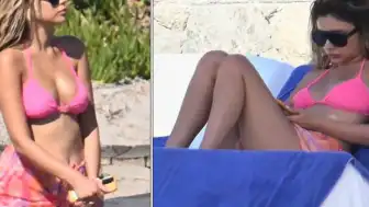Samar Dadgar Plajda Görüntülendi, Eşi Özcan Deniz İnmeyi Tercih Etmedi