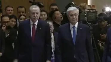 Cumhurbaşkanı Erdoğan, Kazakistan'da Resmi Törenle Karşılandı