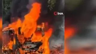 Sarıyer'de İETT Otobüsünde Yangın