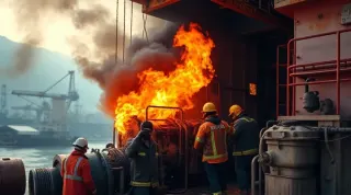 Tuzla Tersanesi'nde Bakımdaki Gemide Yangın Çıktı