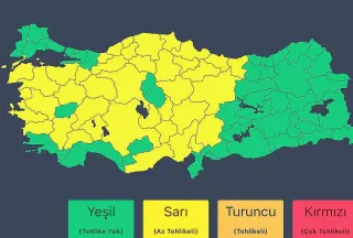 İçişleri Bakanlığı'ndan 14 Mayıs'ta Kuvvetli Yağış Uyarısı