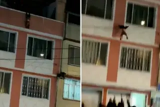 Kolombiya'da Bebek Balkondan Sarktı, Mahalleli Kurtardı