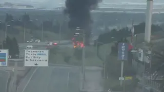 TEM Otoyolu'nda Seyahat Eden Otobüste Yangın Çıktı