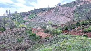 Tokat'ta Heyelan Anı Güvenlik Kamerasına Yansıdı