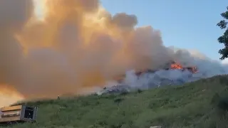 Ümraniye'de Boş Arazide Yangın Çıktı